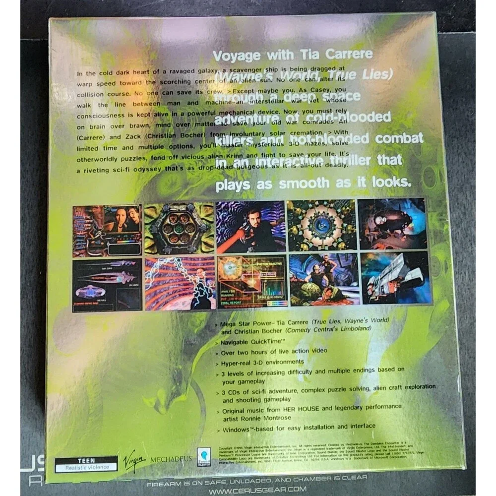 The Daedalus Encounter Big Box PC 3 Discs Manual Tia Carrere Includes Big Poster